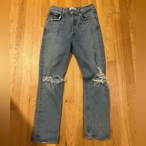 AGOLDE - light wash distressed jeans